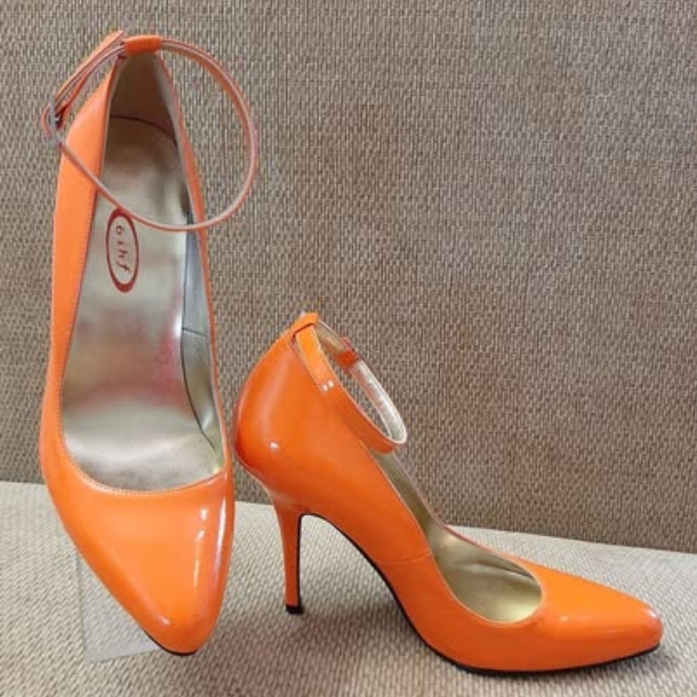 Brand New Size 8 Orange Stiletto High Heel Shoes